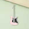 Acessórios Criativos Novos Tendência Joias Pingente de Guitarra Elétrica Artificial Colorido Gotejamento de Óleo Pingente para Chaveiro DIY Bolsa