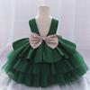 Vestido para Bebé de Un Año Nuevo Encaje Hueco Vestido de Boda Vestido Lavado Falda Vestido de Princesa para Niños de Algodón Falda Tutú