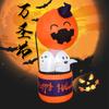 Globo inflable de aire de Halloween de 1,8 metros con luces, globo aerostático blanco fantasma, decoración de patio inflable, juguetes de Halloween
