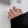 Anéis Estilo Europeu e Americano com Formato de Commuter para Mulheres, Anel Aberto Simples Vintage em Forma de Gota d'Água e C, Anel Exagerado de Dedo Indicador Resistente