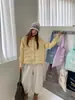 2026 Nuevo Estilo 90 Plumas de Pato Blanco Chaqueta Ligera de Moda para Mujer Corta de Punto Patchwork Informal Abrigo Cálido