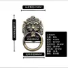 DX7L Popular Aleación de Zinc Cabeza de León Mano Manija de Cajón Gabinete Puerta Antigüedad China Mueble Pequeña Manija Galvanizada Dioses de la Puerta