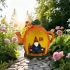 Adornos de Jardín de Resina Impermeables para Exteriores Alimentados por Energía Solar Transfronterizos, Luces Decorativas con Forma de Cabaña de Verduras Pastorales