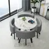 Mesa e Cadeiras Simples Modernas para Negócios e Recepção de Convidados, Mesa Redonda Pequena para Lanchonete de Chá com Leite, Mesa de Jantar