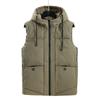 Otoño e Invierno Nuevo Chaleco de Algodón Moda para Hombre Casual con Capucha Cálido Chaleco Chaqueta de Algodón de Moda para Hombre