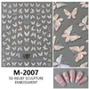 Nuevas Calcomanías para Uñas de Mariposa, Accesorios Decorativos Suaves y Portátiles, Calcomanías 3D en Relieve, Calcomanías para Uñas de Concha, Tridimensional