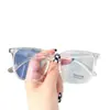 Montura Gruesa Personalidad Montura Grande Sin Graduación Lisos Lisos Lisos Gafas para Hombres Modernas Cara Grande Redes Sociales Montura de Gafas para Mujeres con Miopía