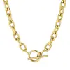 2025 Transfronterizo Amazon Nueva Cadena de Serpiente Doble Capa Cadena Cubana Hebilla de Otón Collar Apilado de Moda Creativo Accesorios Elegantes