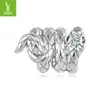 Contas de Cobra Espiraladas Banhadas a Platina de Cobre Estilo Prata Tendência Mais Vendidas para Pulseira DIY, Contas de Pulseira Estilo Vintage Misterioso Personalizado, Contas Soltas