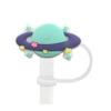 Nuevo Tema Espacial Tapa de Silicona para Popote Cubierta para Popote Cubierta Protectora Taza de Agua DIY Decorativa a Prueba de Polvo Tapón para Popote Venta al por Mayor