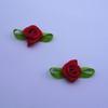 Accesorios de joyería Accesorios de ropa Poliéster 1 Plus Hoja Rosa Flor pequeña Hoja verde Rosa