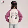 Sudadera de Otoño para Niñas 2026 Estampado de Rinoceronte para Niños Medianos a Grandes Mangas Raglán Elegante Holgada Dibujo Animado Versátil Top