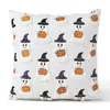 Nueva funda de almohada de peluche con forma de fantasma y calabaza de Halloween para cruzar la frontera, cojín de felpa con bordado 3D, decoración navideña