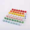 12mm Jingdezhen Macaron Cerámica de Agujero Grande Cuentas Accesorios para Joyería Redondas de Cerámica DIY Cuentas Sueltas Venta al por Mayor