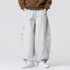 Otoño/Invierno 2026 Ropa Nueva para Hombre Tallas Grandes Estilo Japonés Hong Kong Retro Americano Pantalones de Pierna Ancha con Guadaña Ropa de Trabajo de Moda Pantalones de Mezclilla Hombre