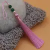 Yixiangfei 10cm borla con borlas y cuentas marcapáginas ropa infantil sombrero colgante manualidades cheongsam adornos para hombros de nube