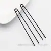 Horquilla antigua de la serie negra mate con retención de color por electroforesis, material principal para accesorios de joyería DIY