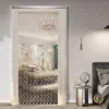 Nova Cortina de Contas de Cristal Cortina de Porta Divisória, Instalação sem Furos, Adequada para Banheiro, Entrada, Decoração de Sala de Estar, Corredor, Uso Doméstico Cortina de Contas