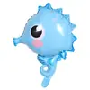 Globos de Papel de Aluminio de Animales Marinos Versión Q Pulpo Delfín Cangrejo Decoración de Cumpleaños Globo de Papel de Aluminio Fiesta