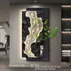 Pintura Decorativa de Entrada para Plantas Verdes Hidropónicas Pasillo de Nueve Peces con Luz Pintura Colgante Tridimensional Versión Vertical Pintura de Luz Luminosa Venta al por Mayor Oem