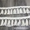 Fleco de borla de escoba de algodón blanco de 7 cm encaje hilo de algodón puro encaje accesorios textiles para el hogar ropa