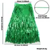 Festival Irlandés Abrigo de Seda con Flecos para la Lluvia Parches Dorados y Verdes Capa Fiesta del Día de San Patricio Baile de Graduación Chal de Alambre