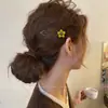 Pinza lateral floral elegante y dulce de estilo coreano para mujer, adecuada para flequillo, añade un toque de ambiente otoñal e invernal
