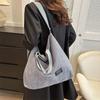 La Bolsa Tote de Pana Transfronteriza Más Popular, Bolsa para Estudiantes Universitarios Estilo Coreano, Bolsa de Compras Grande de Capacidad Simple Casual