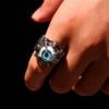 Anillo de aleación de ojo de diablo retro europeo y americano de Amazon, anillo de mal de ojo, joyería punk de tendencia
