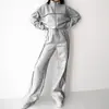 Verão 2026 Novo Estilo Transfronteiriço Europeu e Americano Comércio Exterior Moda Feminina Casual Esportiva Cor Sólida Listrada Moletom Conjunto da Moda