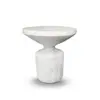 Mesa de Centro Redonda de Fibra de Vidrio Mesa Auxiliar para Apartamentos Pequeños, Simple y Lujosa, Mesa de Ocio para Balcón Exterior, Impermeable