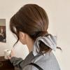 Banda para el cabello cuadrada de alta calidad con sensación de intestino grueso, temperamento femenino, estilo perezoso, coleta baja, cuerda para el cabello, banda de goma elástica alta, cuerda para atar la cabeza
