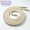 Cuerda redonda de poliéster-algodón de 5 mm de grosor para cordones de cintura de pantalones deportivos y casuales, cordones de sudadera con capucha y cordones de cintura hechos a medida