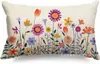 Transfronterizo Nuevo Primavera y Verano Girasol Coche Helado Flor Lino Estampado Cojín de Cintura Dormitorio Coche Decorativo Sofá