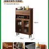 Gabinete de almacenamiento integrado de pared, nuevo gabinete lateral estrecho ultradelgado de 20 cm, gabinete para té, gabinete de almacenamiento para comedor y cocina