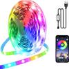 Tira de Luz USB RGB en Stock con Control Remoto de 24 Teclas Infrarrojo Bluetooth y App, Tira de Luz de 5V para Atmósfera de Fondo de TV Multicolor