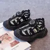 Sandálias esportivas infantis, sapatos de praia para meninos e meninas, novos sapatos casuais de verão com botão, sandálias respiráveis antiderrapantes para meninos