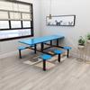 Mesa y Sillas de Comedor de Cafetería Yicai Furniture Escuela Fábrica Empleado Estudiante Cafetería Rectangular Combinación de Mesa y Sillas de Comedor de una Pieza