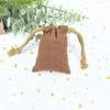 Pacote de Algodão Puro Bolso Estilo INS Cor Doce Bolso com Cordão de Cor Bolso de Algodão Puro com Abertura para Cordão Bolsa de Joias Bolso de Algodão Puro