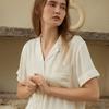 Calças de Sarja de Viscose Estilo Literário com Bolso com Aba Conjunto de Pijama com Pequena Lapela Bordada Camisola Opcional Multicor Roupa de Casa