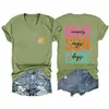 Barco olas rayos del sol Amazon eBay sitio independiente camiseta de mujer de manga corta con cuello en V, moderna y elegante