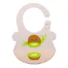 Baberos de Silicona para Bebés Modelo Nuevo Transfronterizos, Baberos de Silicona con Dibujos para Alimentación de Bebés, Baberos de Silicona Impermeables y Resistentes a las Manchas para Bebés, Personalizables