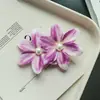 Pasador de Flor de Perla Phalaenopsis Pasador para Foto en la Costa Estilo Vacacional Pinza de Pato Lateral Accesorios para el Cabello Super Hada Tocado para Mujer