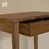 Tocador Retro Estilo Wabi-sabi de Madera Maciza Nongju Mesa de Maquillaje para Dormitorio en Casa Escritorio para Estudio con Cajón Escritorio para Niños
