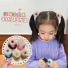 Mascarilla de frijol de felpa colorida nueva para otoño e invierno para niños, diadema, anillo de toalla de bola ensanchado, cuerda para el pelo de bola para coleta alta de niñas