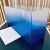 Caixa de Exibição Colorida em Gradiente Acrílico Transparente Suporte de Exibição de Janela de Acrílico Base para Ornamento de Arte Personalização