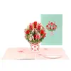 Día del Maestro Nuevo Sobre Verde Lirio Grande Flor Desmontable Tarjeta de Felicitación Creativa 3D para Mamá Bendición Tarjeta Pequeña