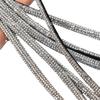 Nuevas cuentas de arroz blancas cuerda de diamantes semicírculo de pedrería cordón DIY pantalones cuello lazo decoraciones de cordones de cristal
