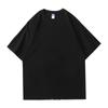 Al por mayor Camiseta de Algodón Puro 260g Hombro Caído Cuello Redondo Manga Corta Verano Estilo Nuevo Unisex Casual Holgada Color Sólido para Hombre