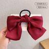 Horquilla de lazo grande roja de moda con clip de resorte en la parte posterior para el cabello, accesorios para el cabello con clip lateral, tocado para niña, accesorios para el cabello, tocado para mujer